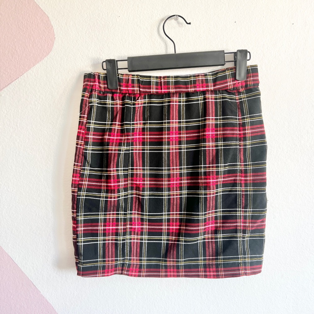 Plaid Mini Skirt, Grunge,‎ Emo, Goth, Punk, Medium, Vintage Inspired